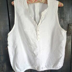 Cloth and Stone Sleeveless Linen Shirt.